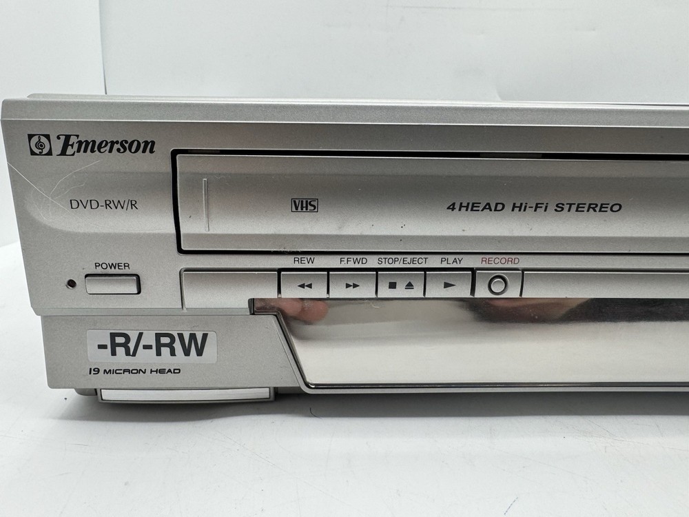 Emerson EWR20V4 DVD VCR Combo 4-Head With RCA Cables Tested Working