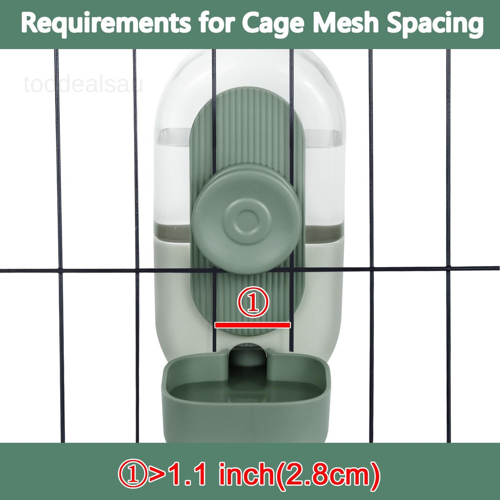 28oz Hanging Automatic Water Dispenser，Rabbit Green