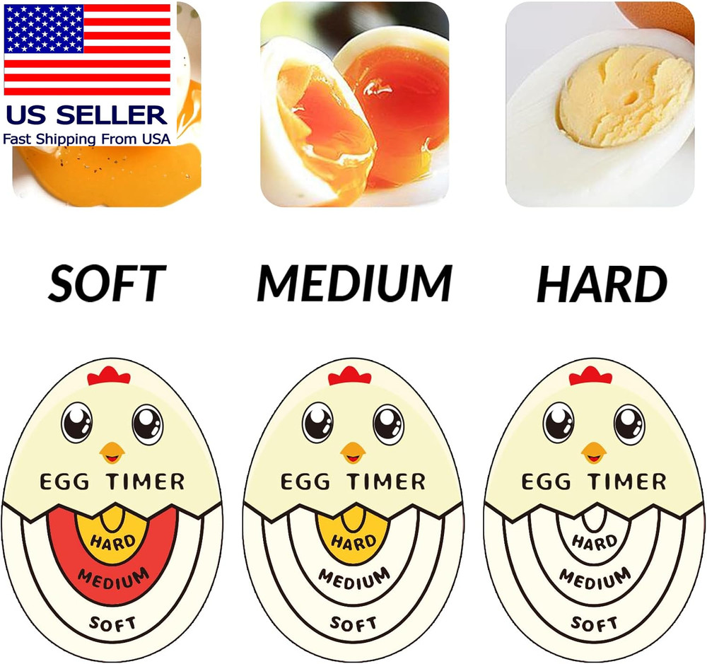 Egg Timer for Boiling Eggs That Changes Color When Done, Color