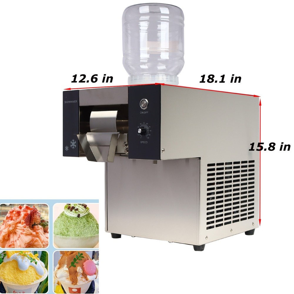 110V Commercial Snowflake Ice Machine Desktop Air-cooled Ice Making