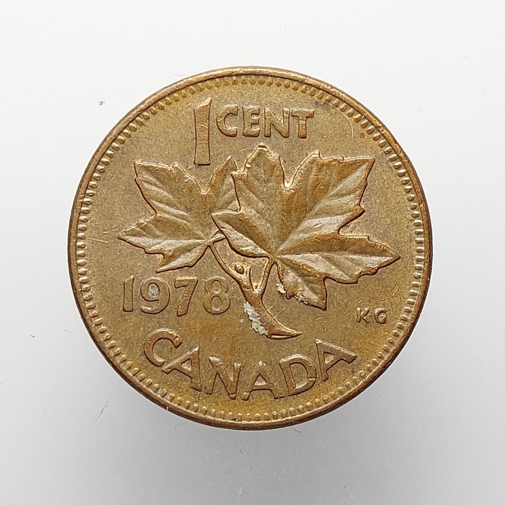 1978 Canada 1 Cent Bronze Coin Elizabeth II