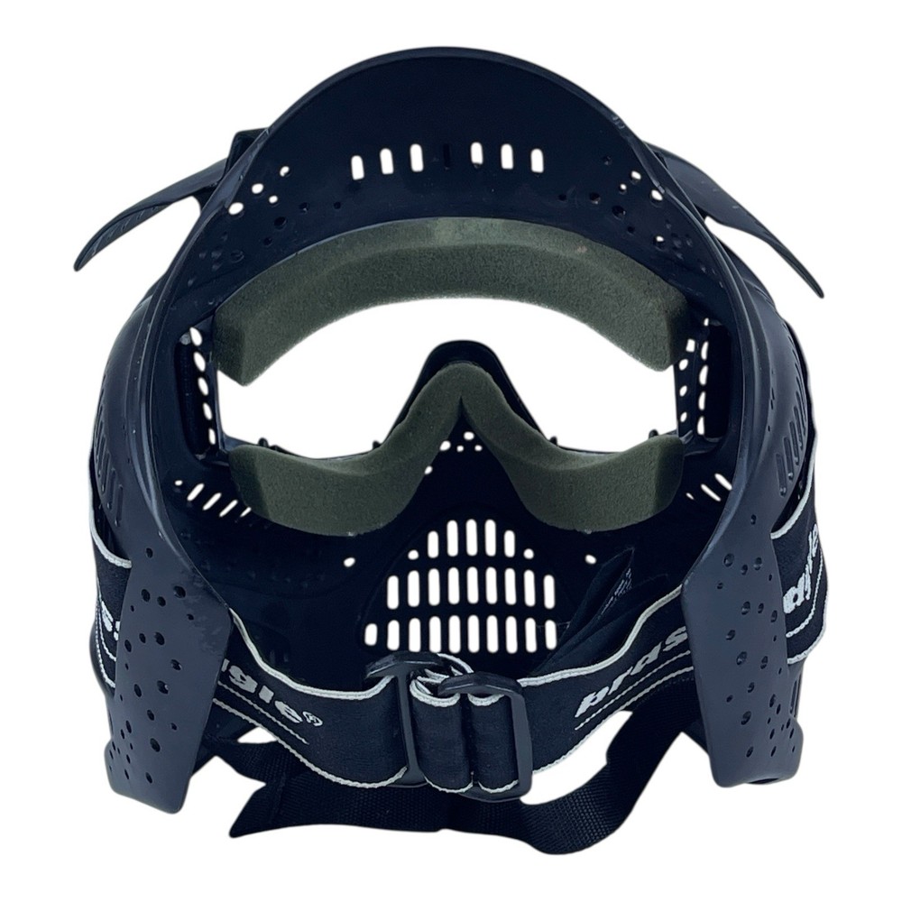 Brass Eagle Paintball Mask Black Full Face Goggles with Visor – Clean