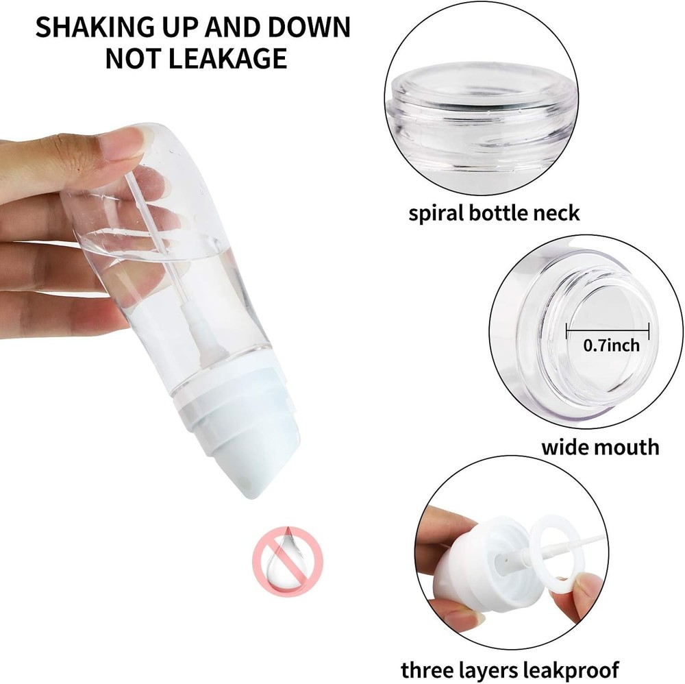 Travel Spray Bottles 2 Pack Clear 100ml
