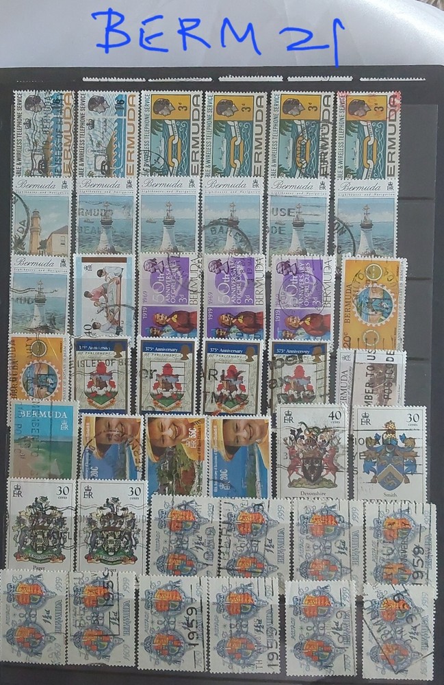 Bermuda Duplicates Selection Stamps QEII Used (BERM21)