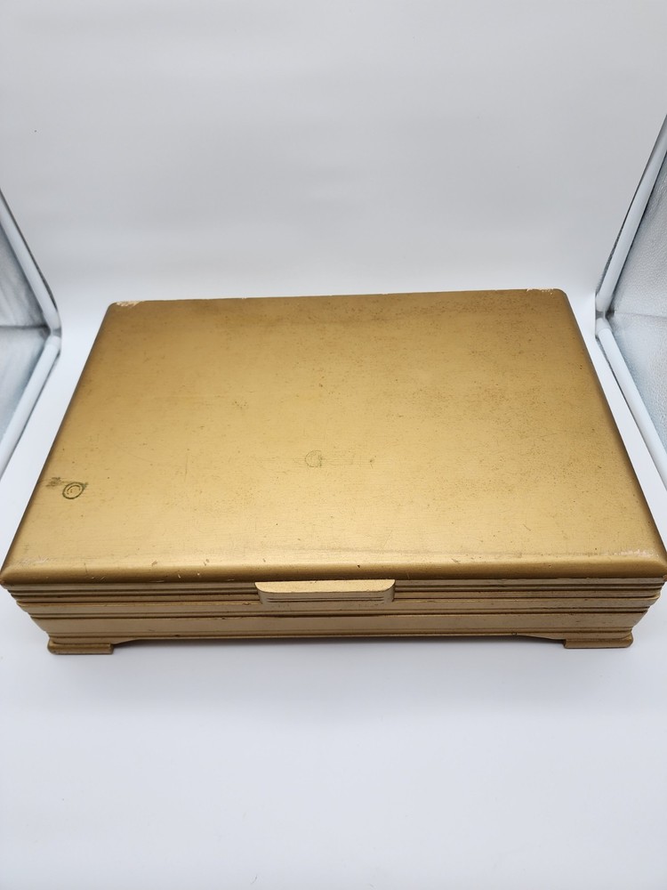 VINTAGE 52 Pc DIRIGOLD DIRILYTE REGAL GOLD TONE FLATWARE SET With Original Case