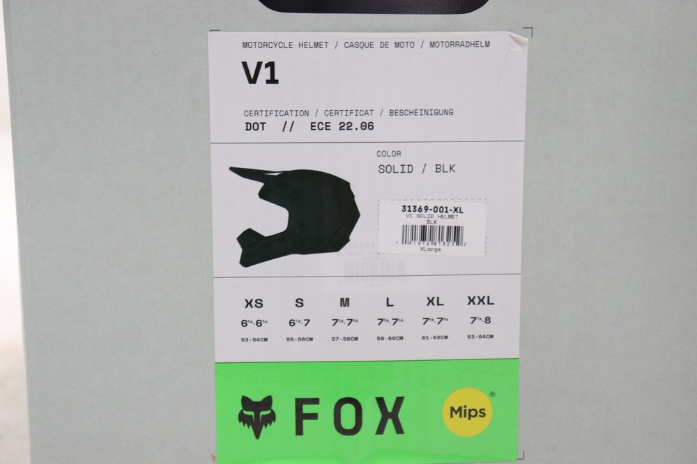 FOX RACKING ADULT V1 SOLID BLACK XL