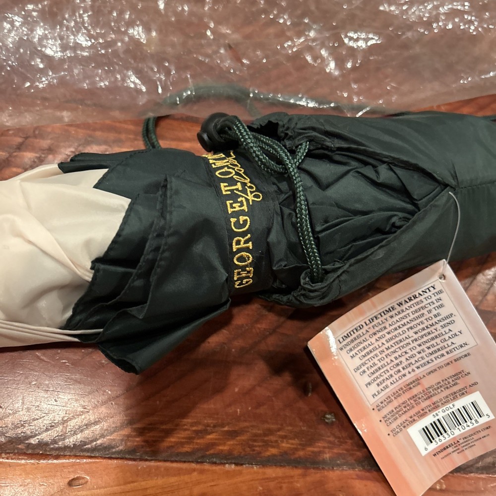 Windbrella Georgetown Folder Plus 58 in Windproof Auto Open Umbrella Green White