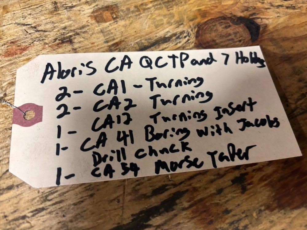 Aloris CA Quick Change Lathe Tool Post 7 pc Holder Set