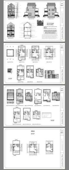 16x16 Tiny House -- 2 bedroom -- 703 sqft -- PDF Floor Plan -- Model 21A