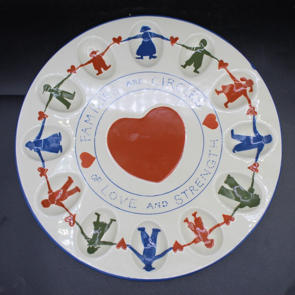 Cracker Barrel Egg Tray Egg Plater 12.5" Family