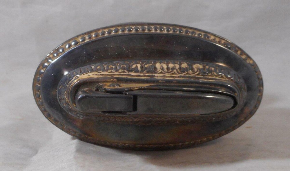 Vintage Ronson Silver Plate Table Lighter Cigarette Cigar