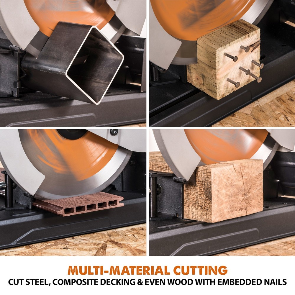 Evolution R355CPS: Multi-Material Cutting Chop Saw With 14 in. Blade