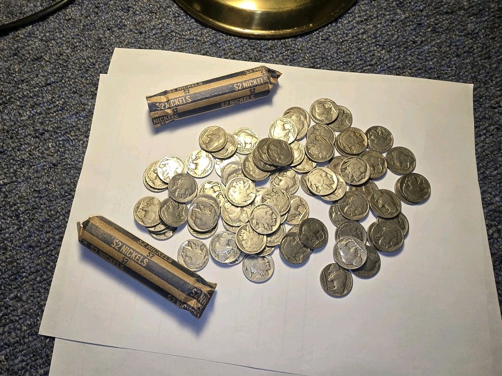 Three Full Roll, Full Dates, Buffalo Nickels