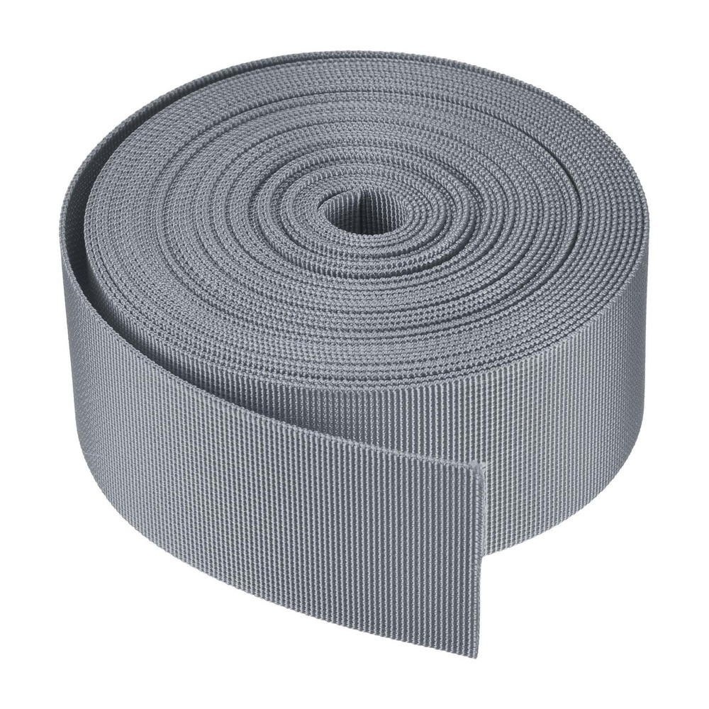 Flat Nylon Webbing Strap 2 Inch 10 Yards Grey for Backpack, Luggage-rack