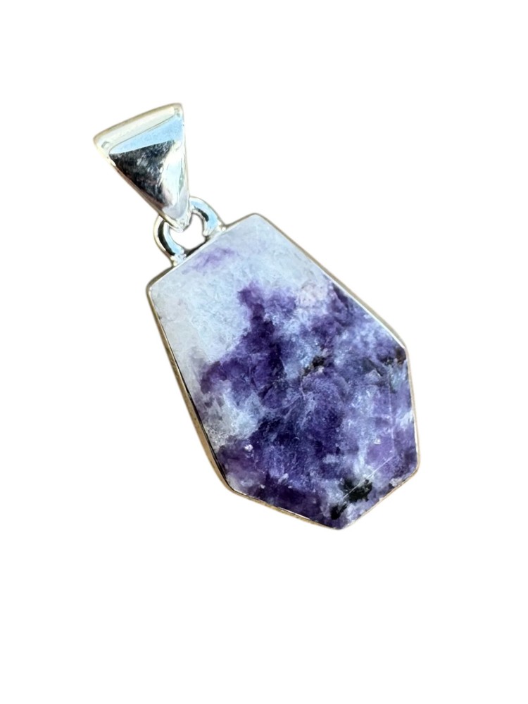 Lepidolite Solid 925 Sterling Silver Pendant