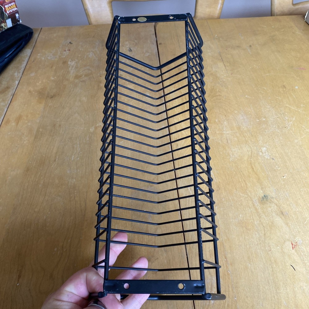 Atlantic Storage 24 CD Storage Rack Black Metal Wire Tower
