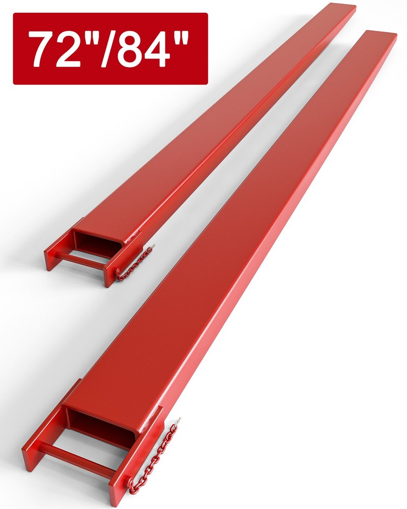 2pc 72"/84" Pallet Fork Extensions 4.5" Width Fork Extensions for Forklift Truck