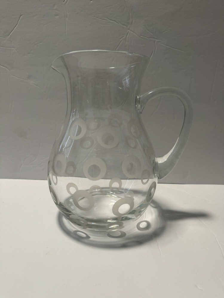 Mikasa Bubbly Belly Clear Glass Pitcher