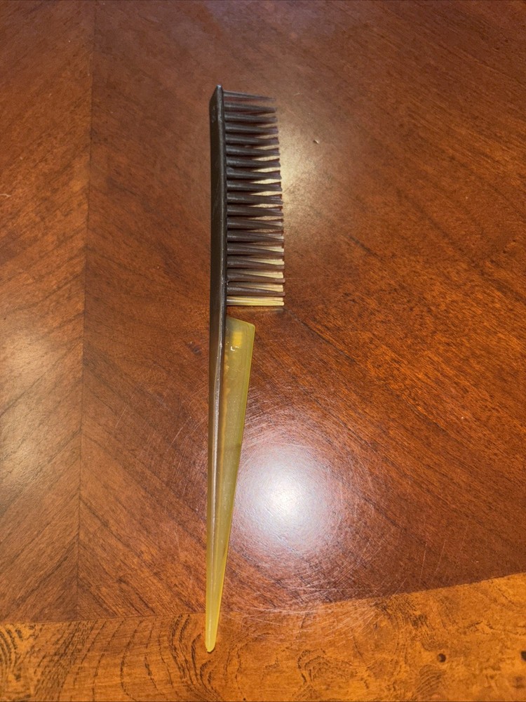 Vintage Tortoise Fine Tooth Rat Tail Teasing Comb