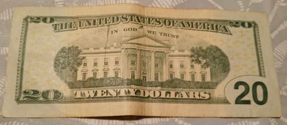 $20.00 NOTE ERROR Misprint On Back