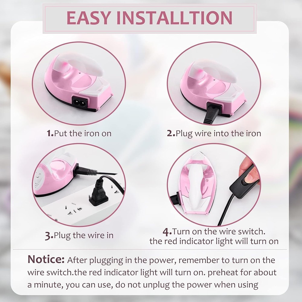 Lightweight Mini Craft Iron with Charging Base - Perfect for Small Projects