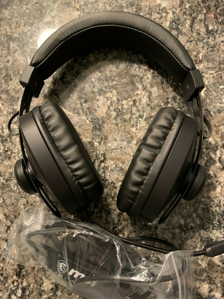 MSI S37 Computer Gaming Headset with Inline Microphone Mute Button
