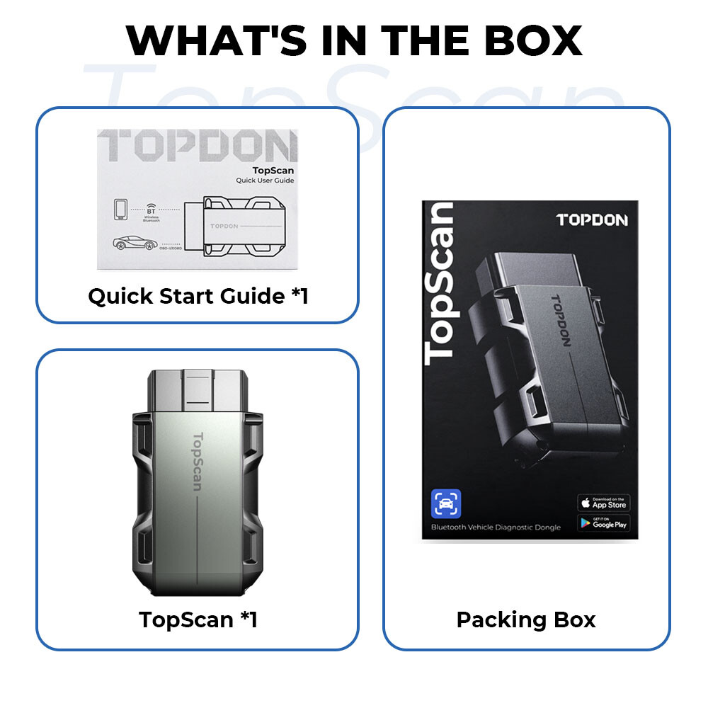 TOPDON Topscan Lite Scanner Bluetooth Wireless OBDII All System Diagnostic Tool