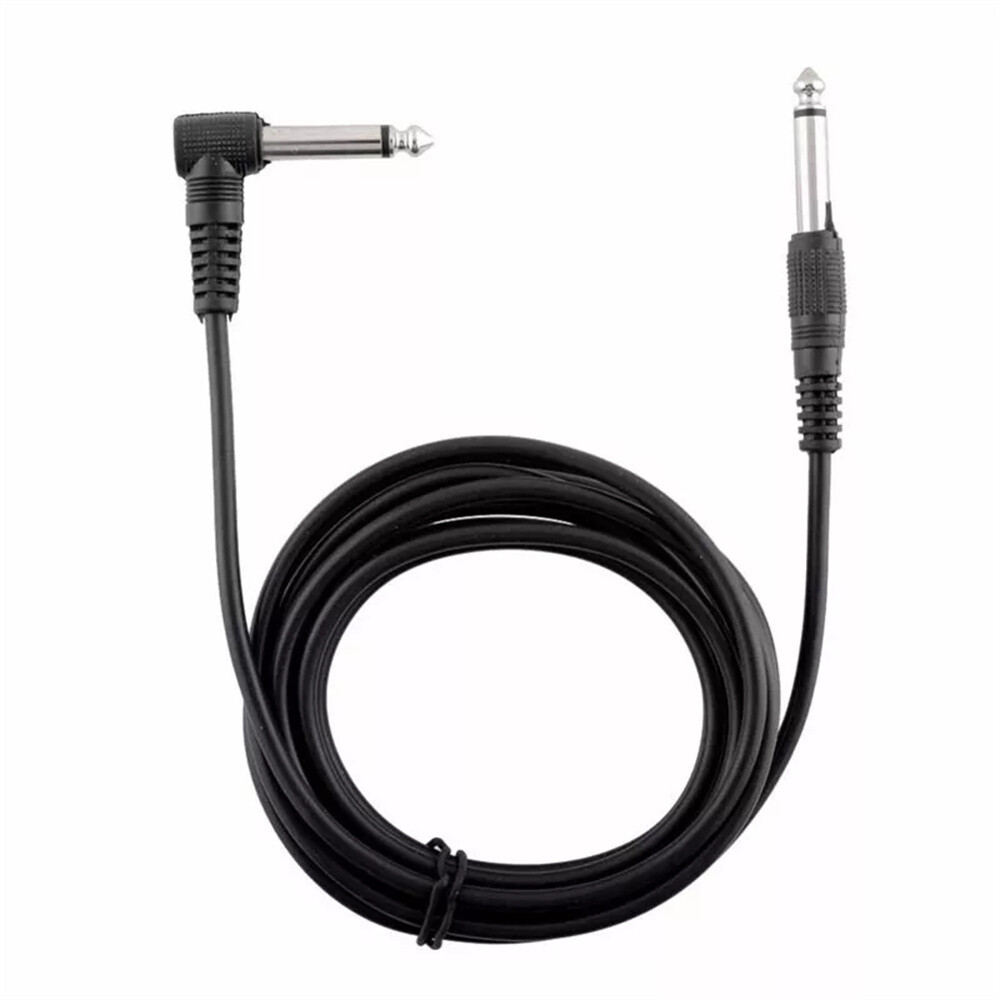 2 Pack 10FT Electric Patch Cord Guitar Amplifier Amp Cable Right Angle 90 Degree