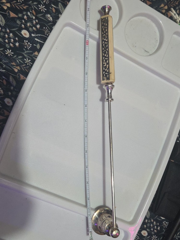 14" Silver Plated Candle Snuffer