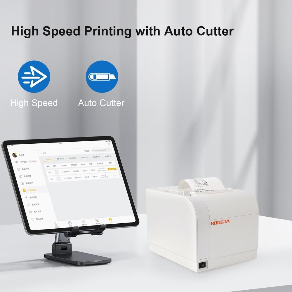 Thermal Receipt Printer, 80mm Receipt Printers, Thermal Pos Printer with Auto...