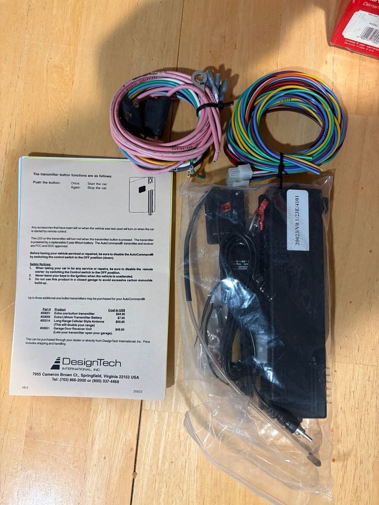 DesignTech AutoCommand Model 20023 Remote Control Car Starter Kit
