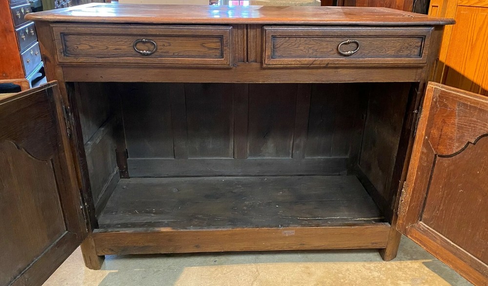 19th c French Provincial Oak Buffet or Server, Restored
