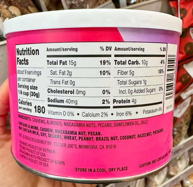Trader Joe's ELEVATED MIXED NUTS Cashews Almonds Macadamia Nut Pecans Joes 🔥