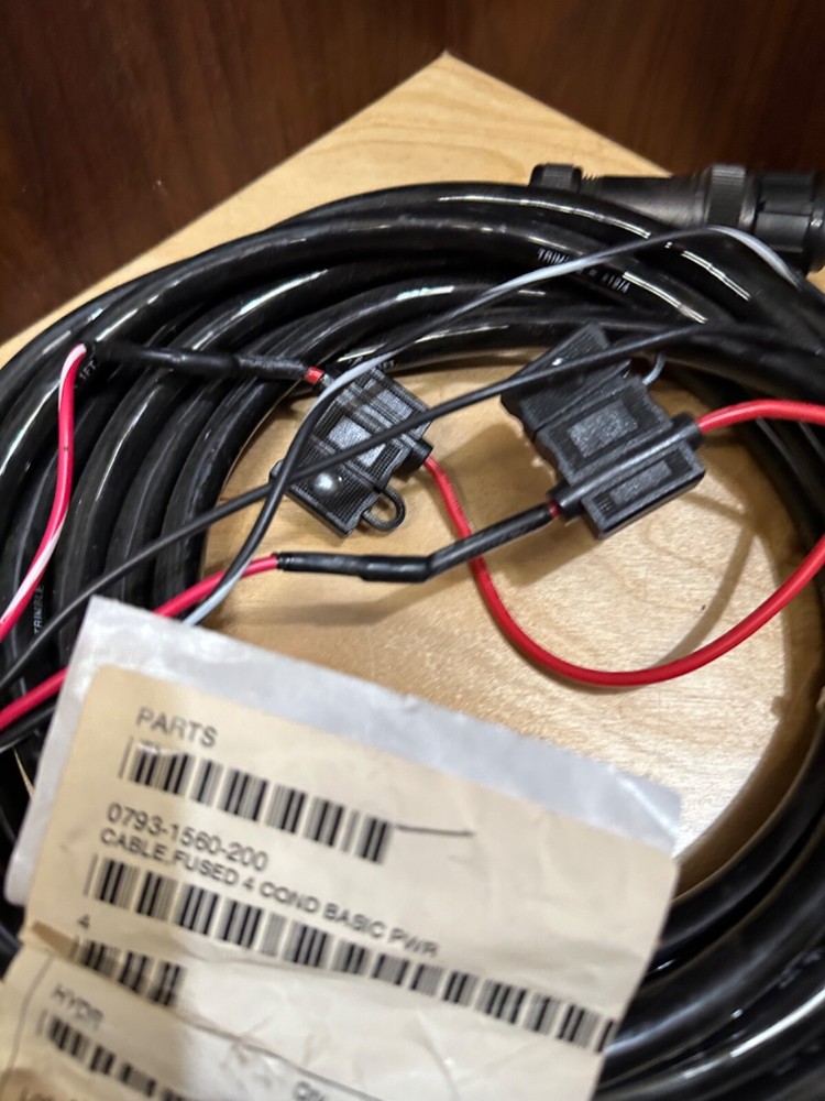 Trimble Machine Control Cable: 0793-1560-200, Fused 4 Cond Basic PWR