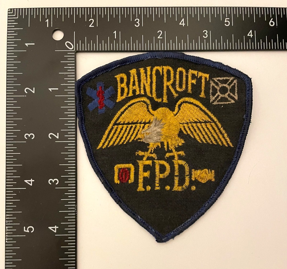 Bancroft Canada Fire Dept Embroidered Patch