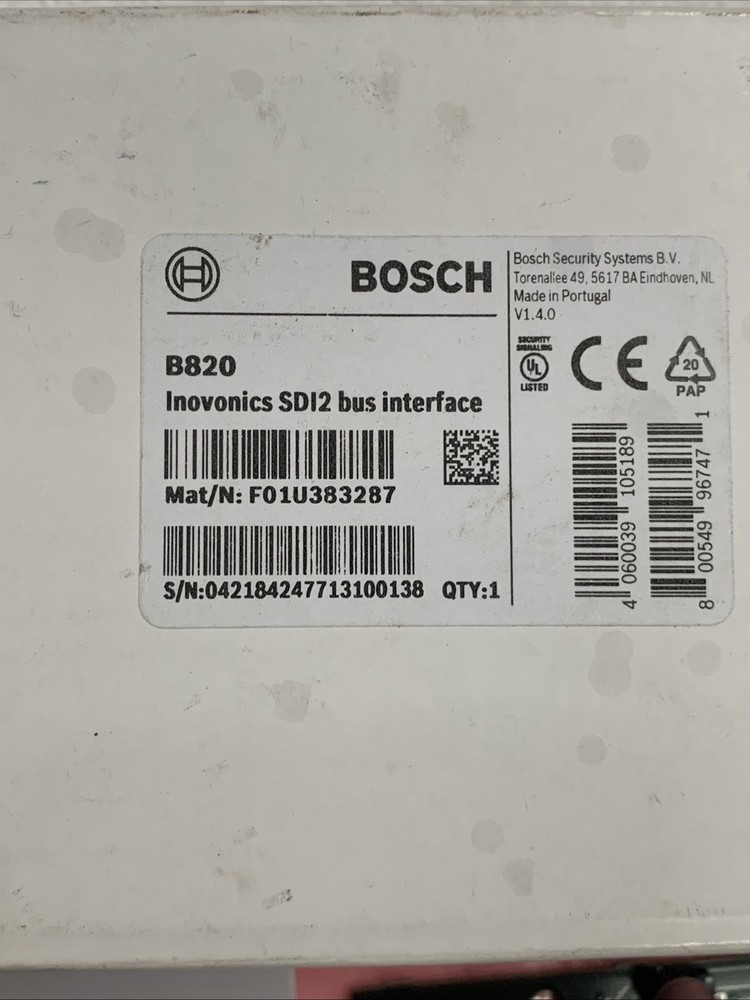 Bosch B820 Inovonics SDI2 Bus Interface
