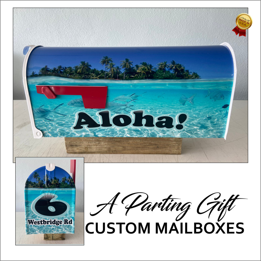 Aloha custom mailbox: Personalized Gift Idea