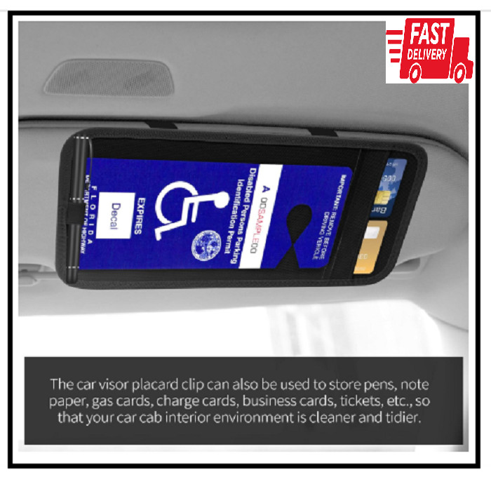 Handicap Placard Holder for Car, Disabled Parking Permit Sign Protector