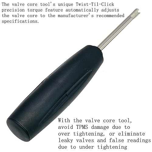 2 Pieces Valve Core Torque Tool, Avoid 2Pieces Valve Core Torque Tool（Black）