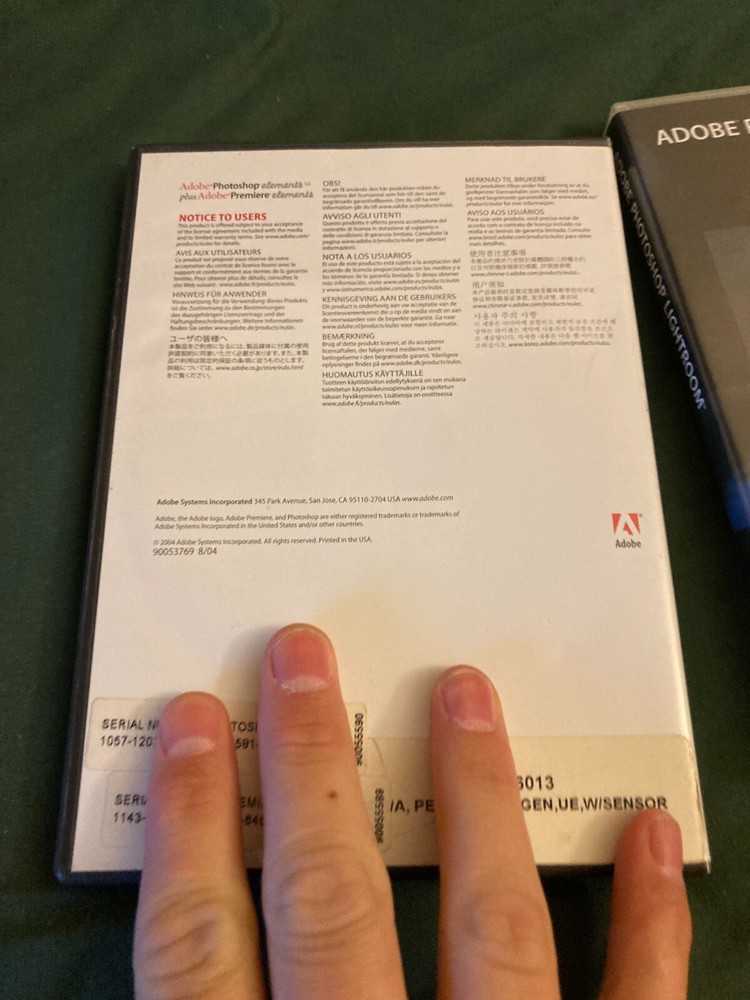 Adobe Photoshop Elements 3.0 plus Adobe Premiere Elements (PC, 2004)