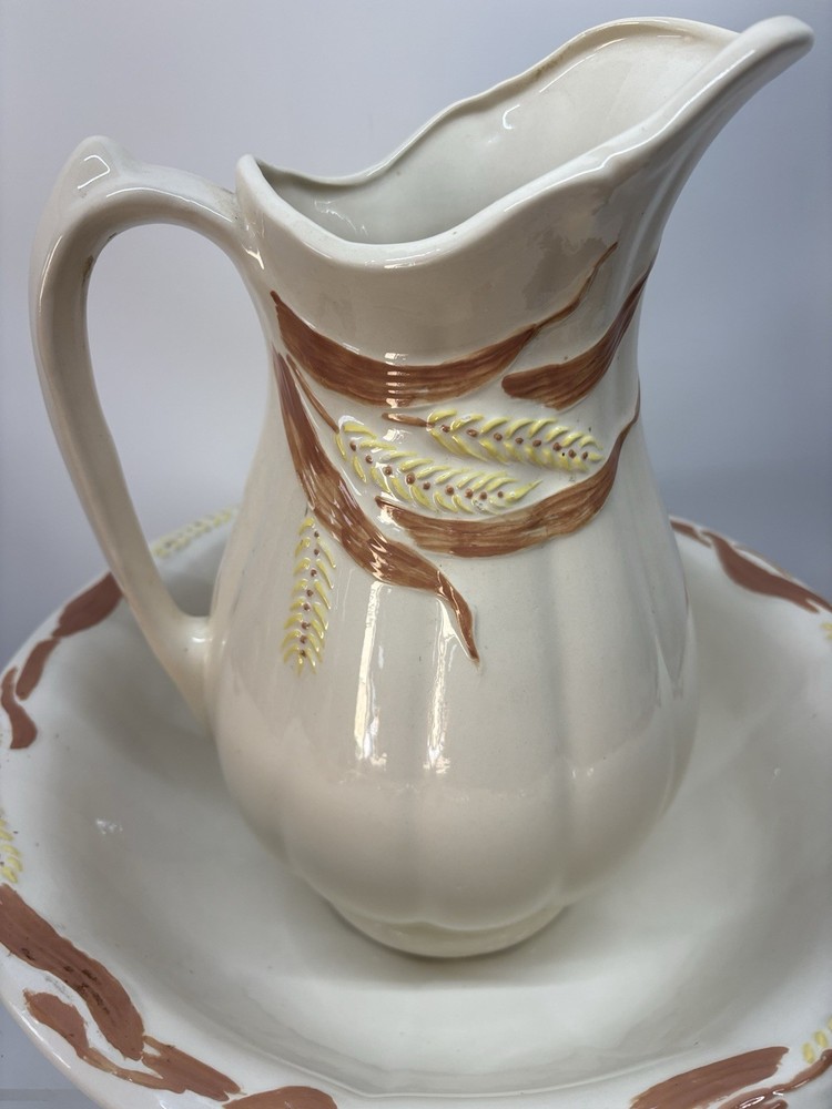 Vintage Bell Mold Pitcher & Bowl Set