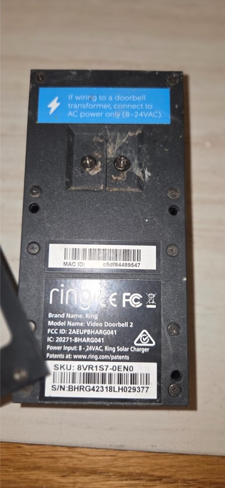 Ring Video Doorbell 2 camera– Fully Functional – Reset & Ready for Setup