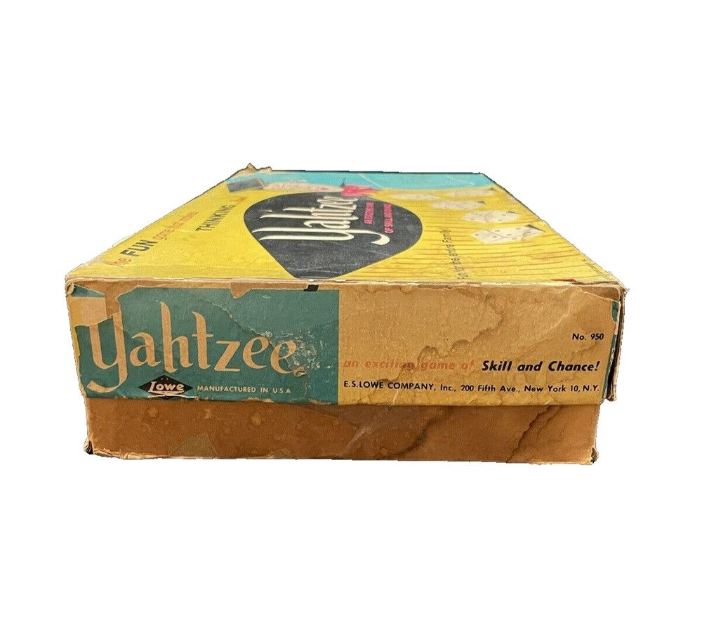 Vintage 1961 ES Lowe Co Yahtzee Game