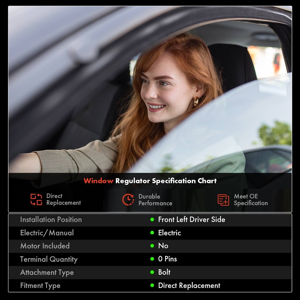 Power Window Regulator for Cadillac CTS 2003 2004 2005 2006 2007 Front Left Side