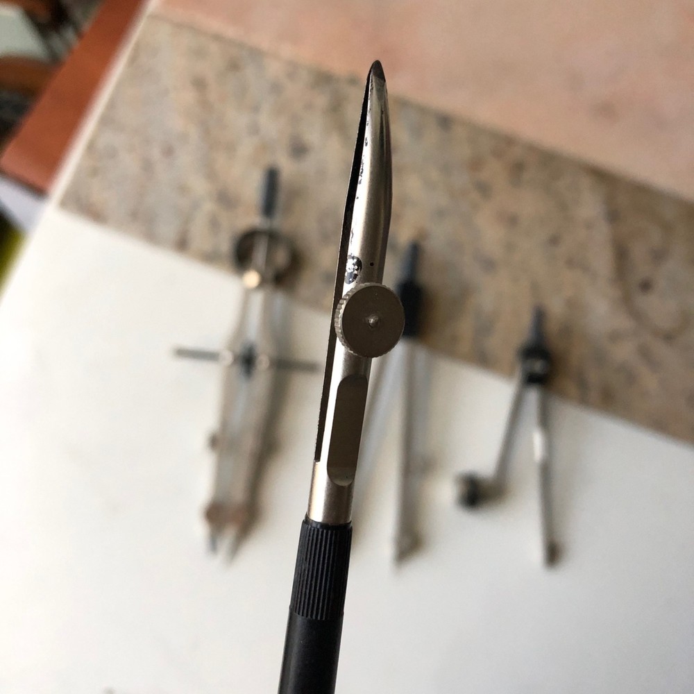 Set of 4 Vintage Drafting Tools - Compasses & Ruling Pen