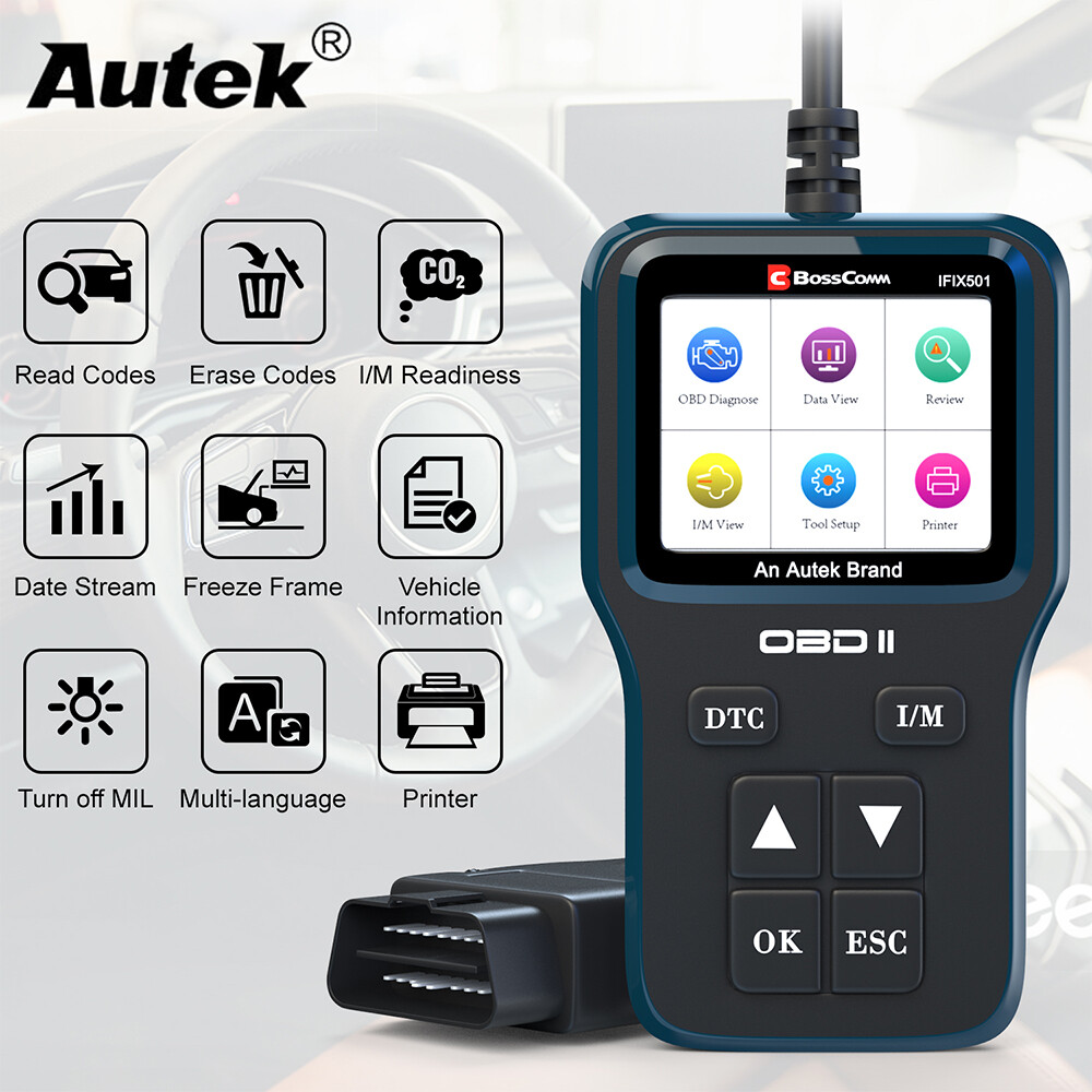 Bosscomm IFIX501 EOBD OBD2 Scanner Code Reader Check Engine Fault Diagnostic