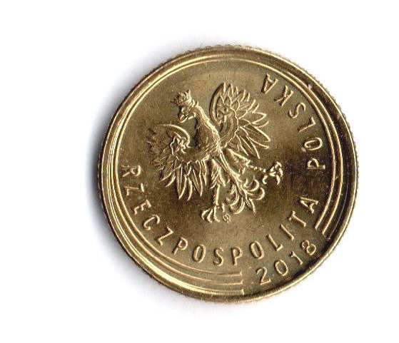 POLAND 2018 tiny 1 grosz  coin, bright circulated