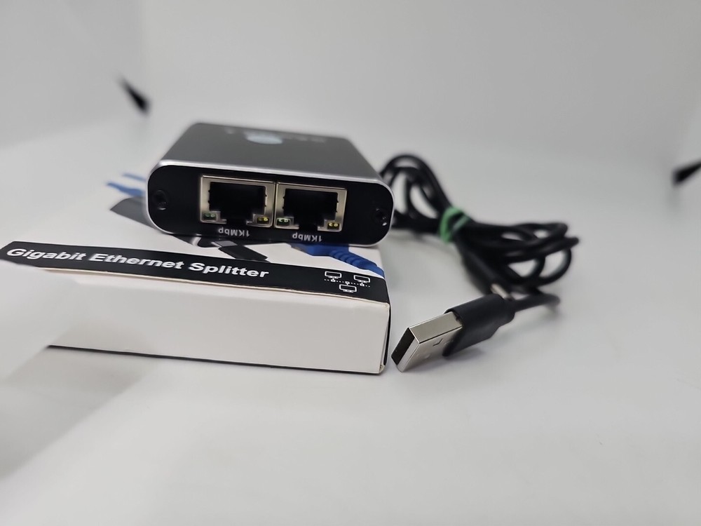 Pushua Network Splitter 1x2 Gigabit Ethernet Networking