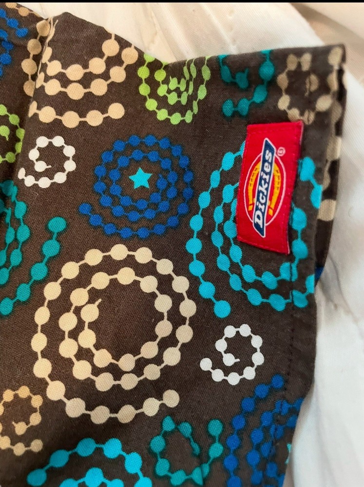 Dickies Scrub Top (Multi Colored With Blue, Tan, Brown. Scrubstar  Box 4