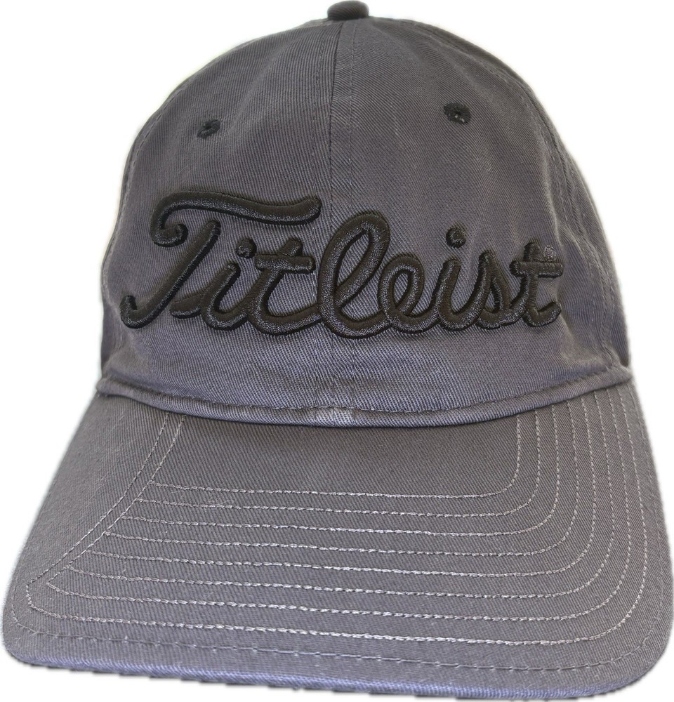 Titleist Adjustable Strap Golf Cap Hat Dark Gray/Black